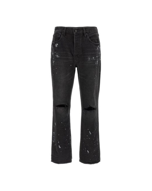 Purple Brand Black Straight Fit Jeans for men