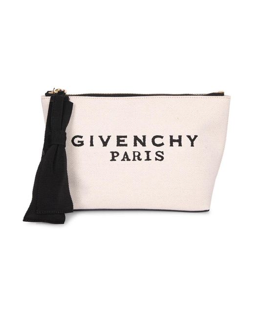 Givenchy Pink Canvas-Pouch Mit Kontrast