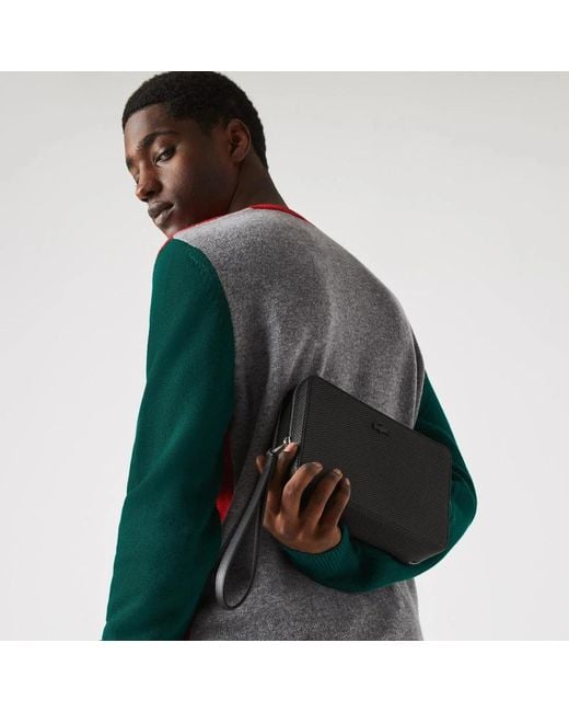 Lacoste Chantaco Leder-Etui in Blue für Herren