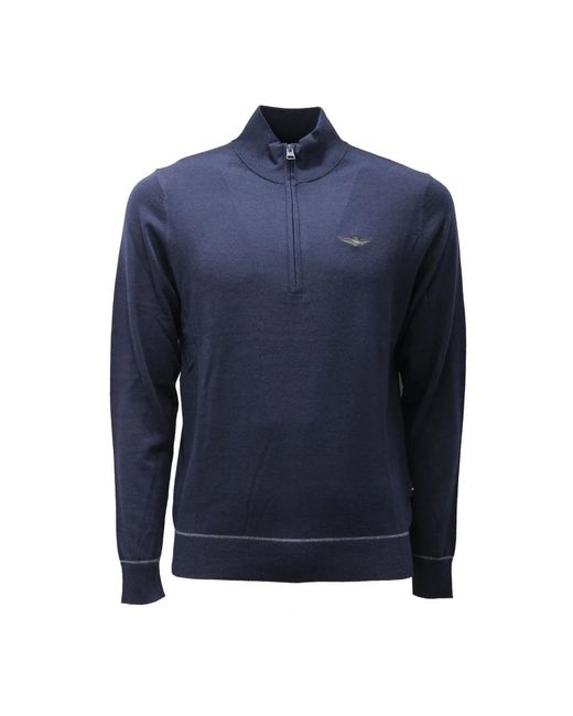 Aeronautica Militare Blue Zip-Throughs for men
