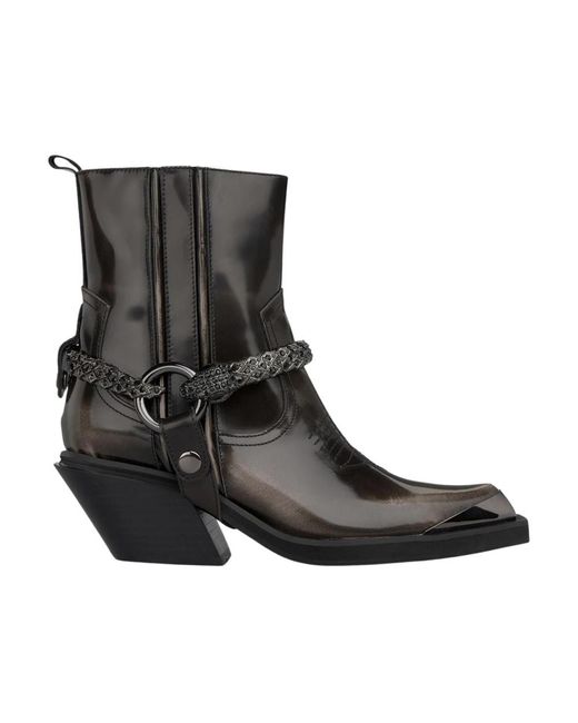 Alma En Pena. Black Cowboy & Biker Boots