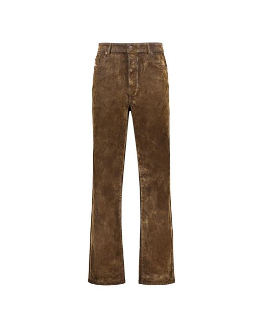 DIESEL Brown Wide Trousers for men