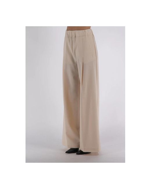 Semicouture Gray Wide Trousers