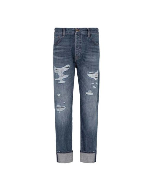 Emporio Armani Blue Slim-Fit Jeans for men