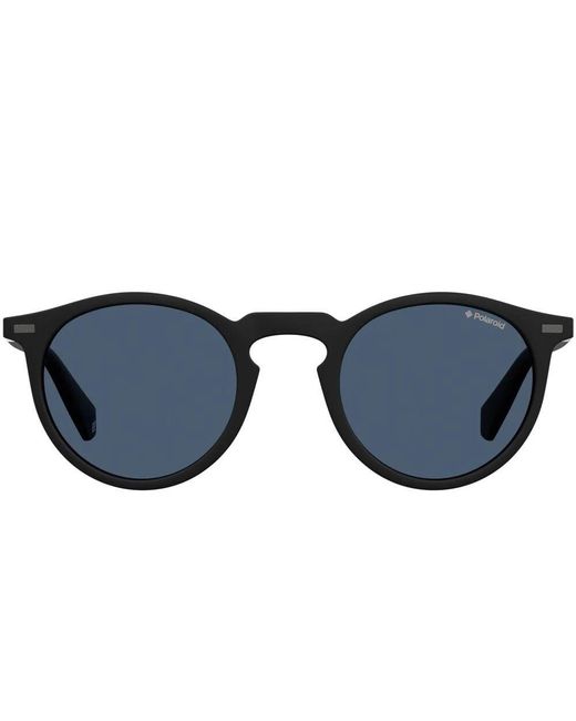 Polaroid Schwarze/Graue Sonnenbrille in Blue für Herren