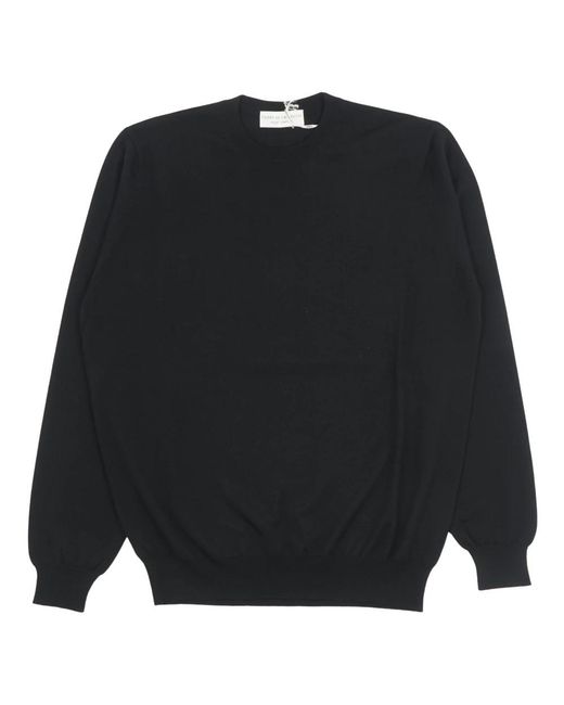 FILIPPO DE LAURENTIIS Black Round-Neck Knitwear for men