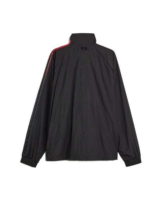 Y-3 Gradient 3 Strepen Nylon Track Top in het Black voor heren