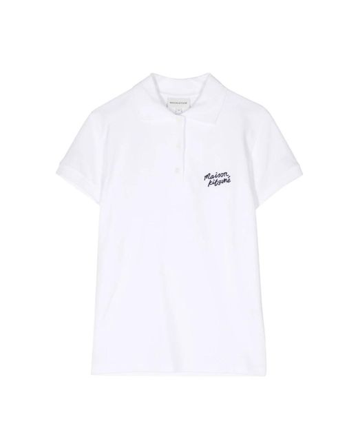 Maison Kitsuné White Polo Shirts