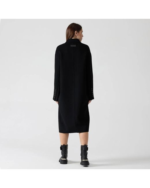 Ermanno Scervino Black Double-Breasted Coats