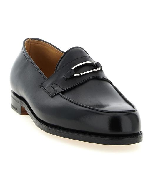 John Lobb Black Loafers for men