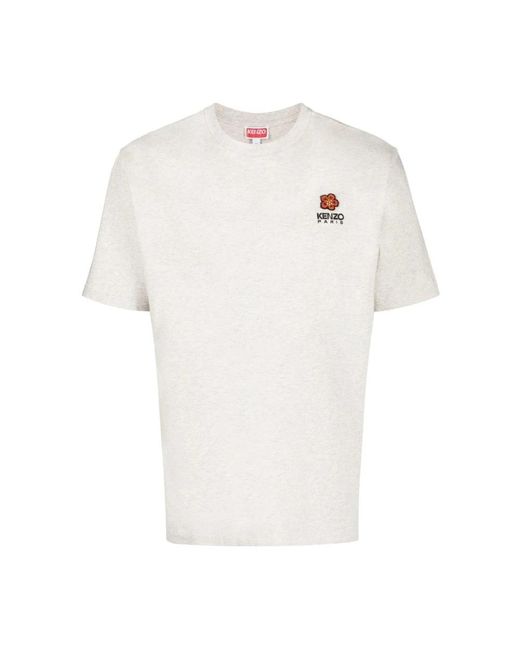 KENZO T-shirts & polos ss24,boke flower classic t-shirt pale grey in White für Herren