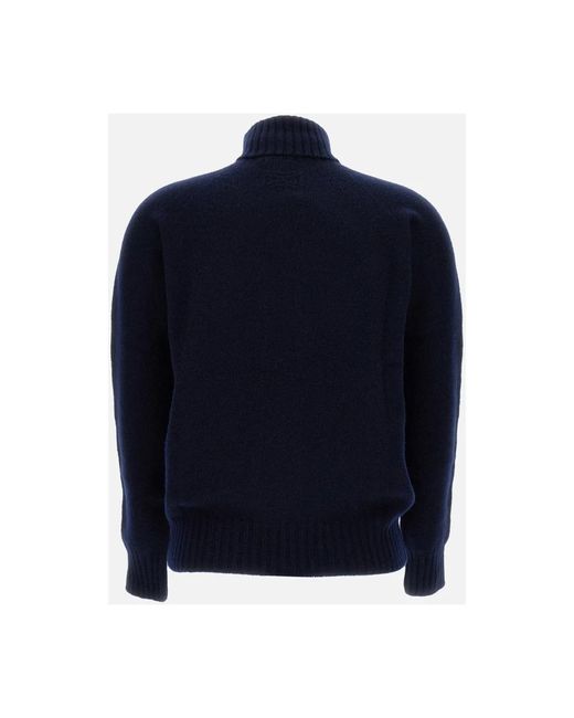 Drumohr Truien & Vesten ,Blauw ,Wol Maglia Dolcevita in het Blue
