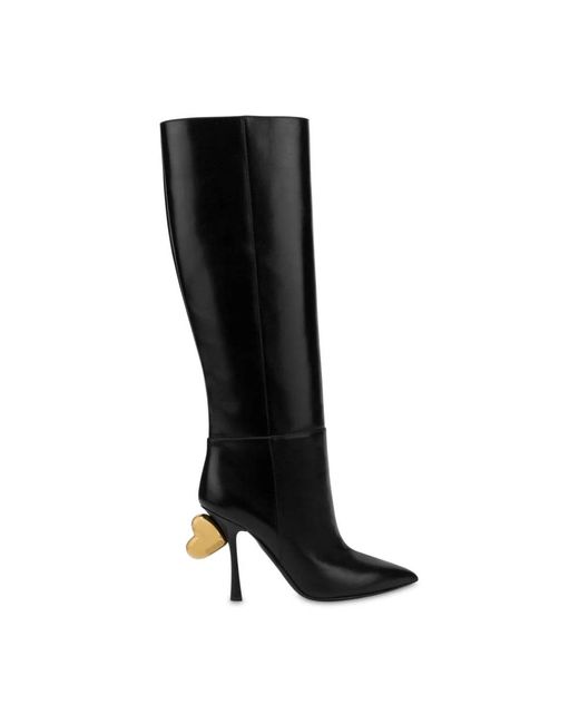 Moschino Black Heeled Boots
