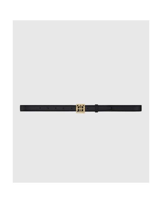 Anine Bing Black Monogramm Gürtel