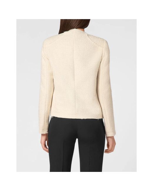 Tweed Jackets Philipp Plein de color Natural