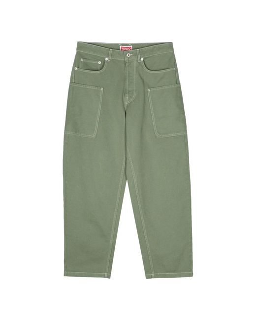 KENZO Green Loose-Fit Jeans for men