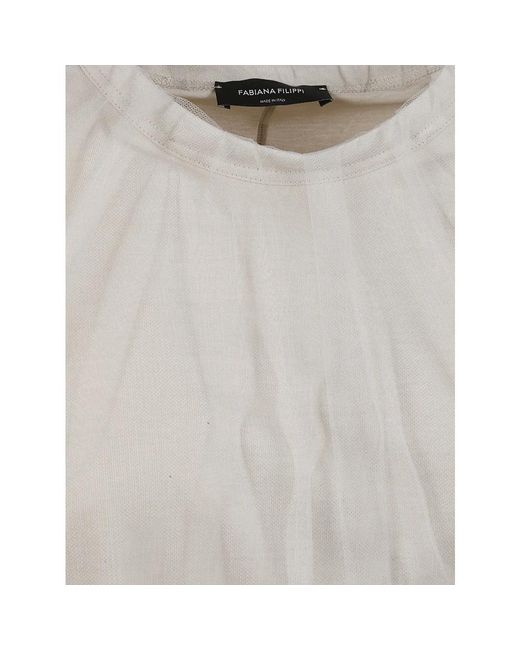 Fabiana Filippi Gray Sleeveless Tops