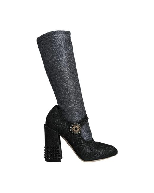 Dolce & Gabbana Black Heeled Boots