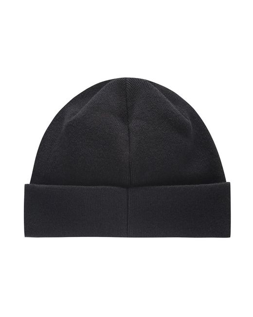 HUGO Accessoires ,Zwart ,Katoen Berlin Xertere Beanie Zwart Logo in het Blue voor heren