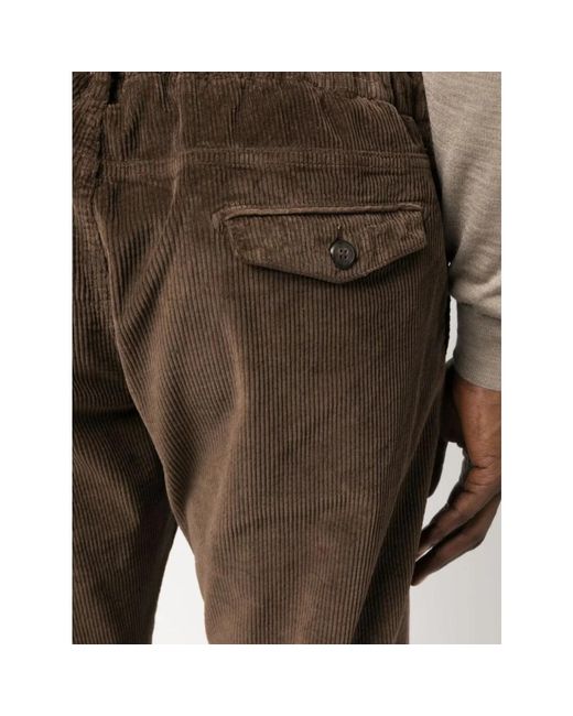 Eleventy Brown Slim-Fit Trousers for men