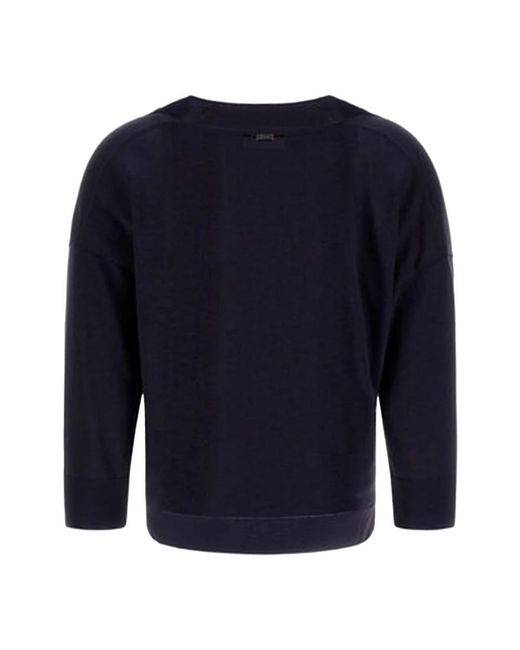 Herno Blue V-Neck Knitwear
