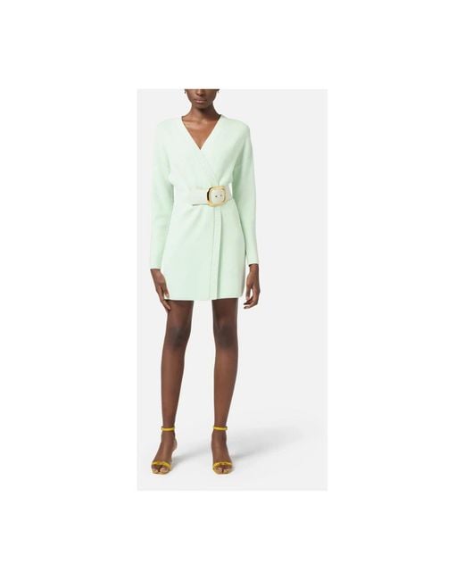 Elisabetta Franchi Green Short Dresses