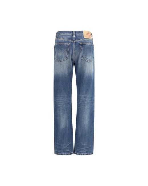Prada Blue Gerades Jeans Mit Distinctive Details