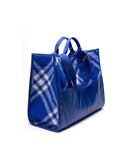 Tote Bags Burberry de color Blue