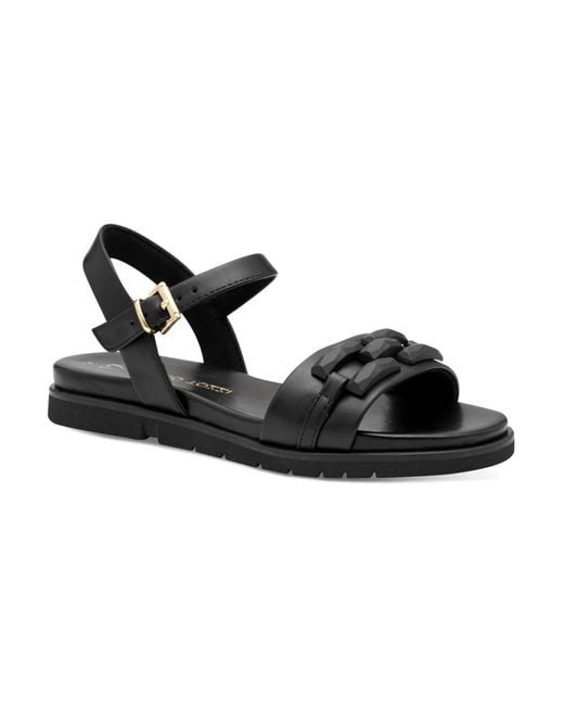 Marco Tozzi Black Flat Sandals