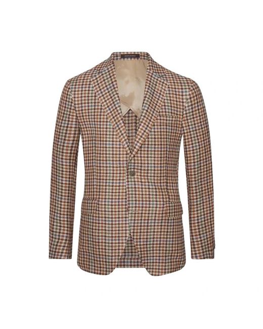Oscar Jacobson Ferry Soft Blazer in het Brown voor heren