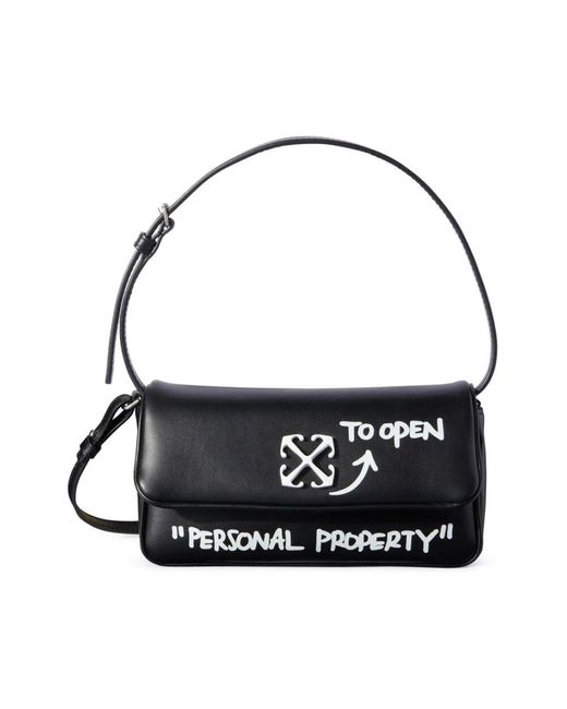 Off-White c/o Virgil Abloh Black Schwarze umhängetasche mit umschlag
