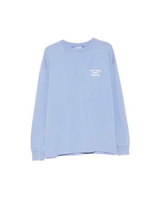 Drole de Monsieur Blue Long Sleeve T-Shirts for men