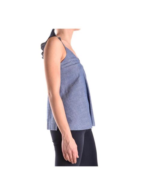 Dondup Blue Sleeveless Tops