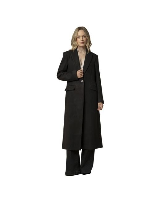Kocca Black Single-Breasted Coats