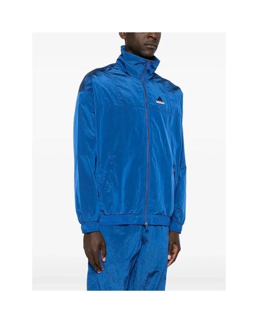 Adidas Fitness ,Blauw ,Blauwe Stijlvolle Jas Voor Mannen in het Blue voor heren