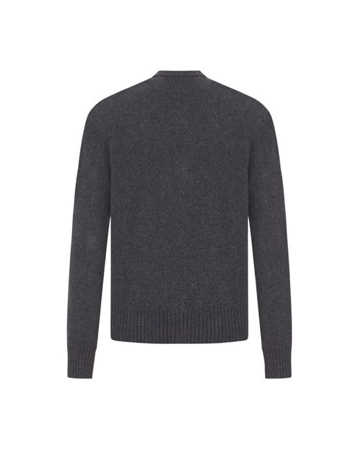 AMI Kaschmir V-Ausschnitt Pullover Anthrazit in Blue für Herren