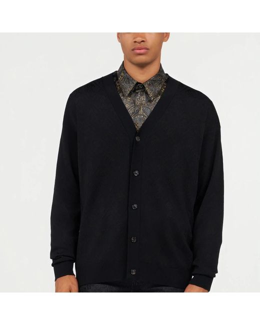 Roberto Cavalli Black Cardigans for men