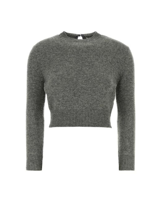 Jil Sander Gray Round-Neck Knitwear