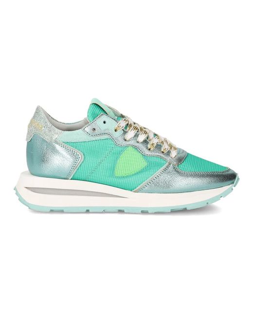 Philippe Model Schoenen ,Veelkleurig ,Suède Sneakers Tropez Haute Running in het Blue