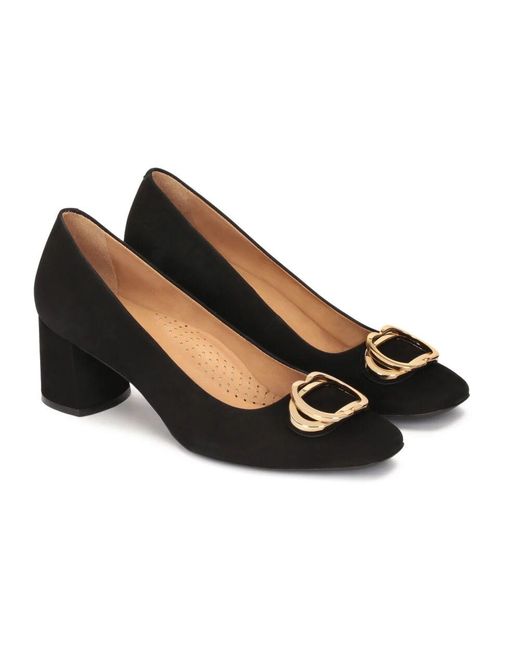 Kazar Black Nubuk-Pumps Mit Breitem Absatz