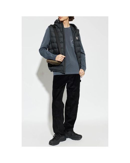 Moncler Jassen ,Zwart ,Polyester Marseillan Down Vest Met Capuchon in het Black voor heren