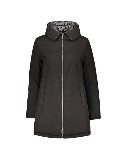 Moorer Black Wendbare Wasserdichte Kapuzen-Daunenjacke