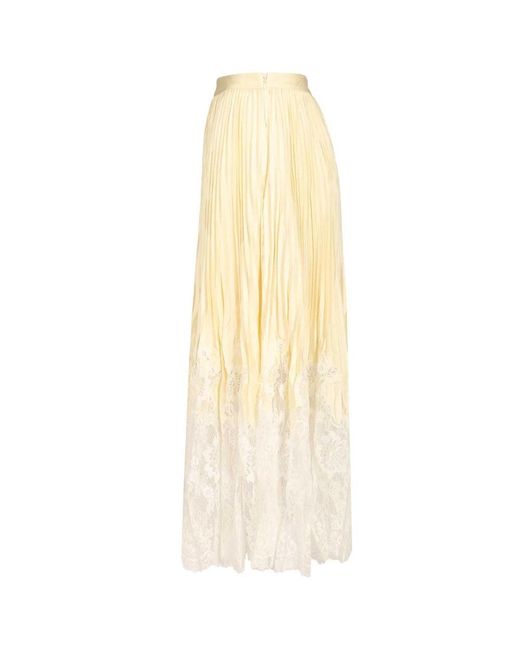 Self-Portrait Yellow Midi Skirts