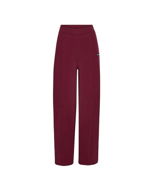 ROTATE BIRGER CHRISTENSEN Red Straight Trousers