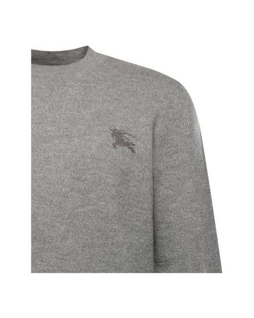 Burberry Round-Neck Knitwear in het Gray voor heren