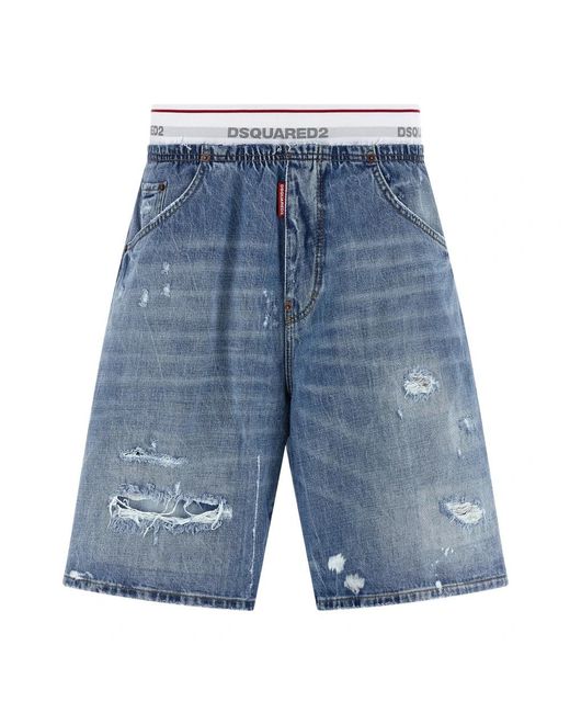 DSquared² Blue Denim Shorts for men