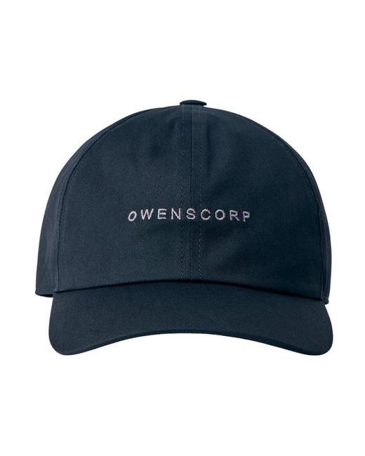 Rick Owens Blue Bestickte Baseballkappe