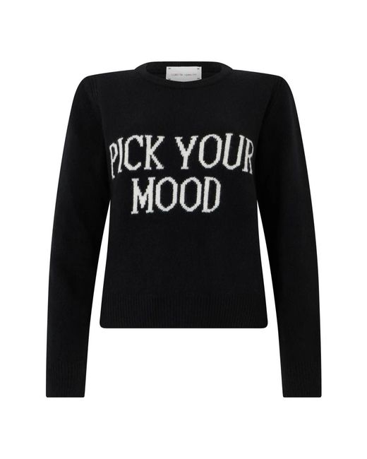 Alberta Ferretti Black Round-Neck Knitwear