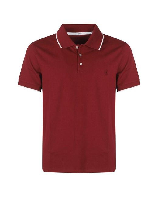 Saint Laurent Red Polo Shirts for men