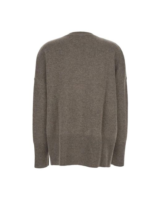 Lisa Yang Gray Round-Neck Knitwear